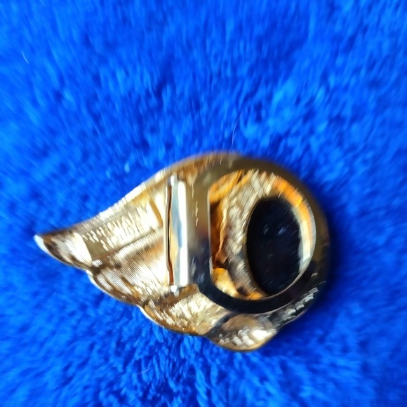 Vintage Specialty House Wing Black Faux Onyx Cabochon Dress Scarf Clip - Picture 4 of 9